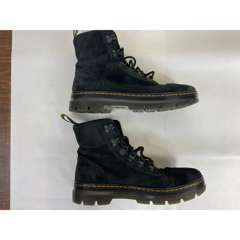Dr. Martens Combs Boots Women's 10 Black Suede Combat Baddie Gothcore Grunge - Picture 6 of 14